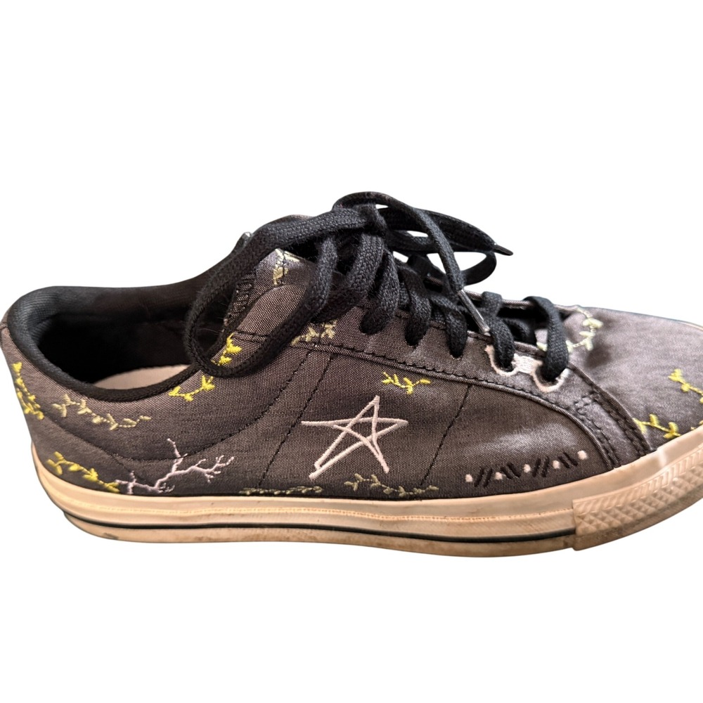 Converse One Star Pro Cowboy Embroidery sneakers black 6.5 W/5 M canvas skate - Picture 7 of 10